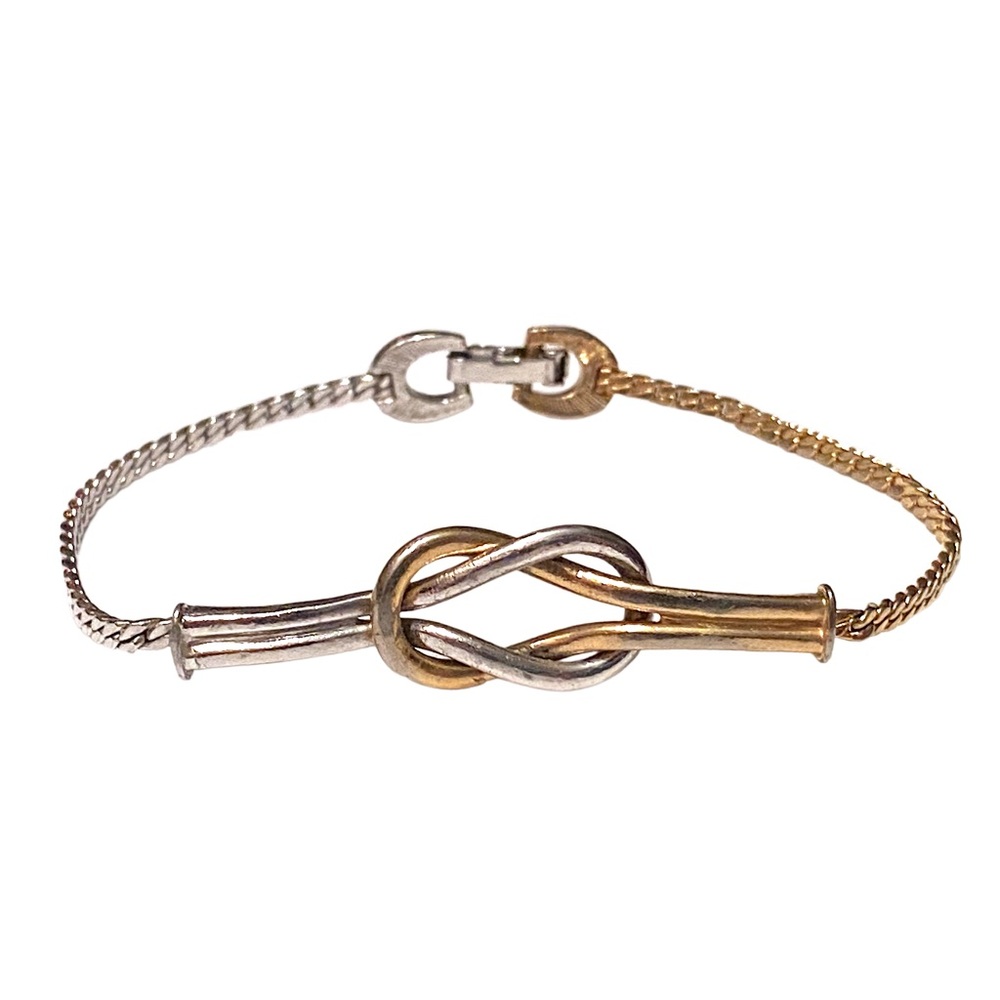 AVON Vintage Mixed Metal Knot Bracelet Nautical